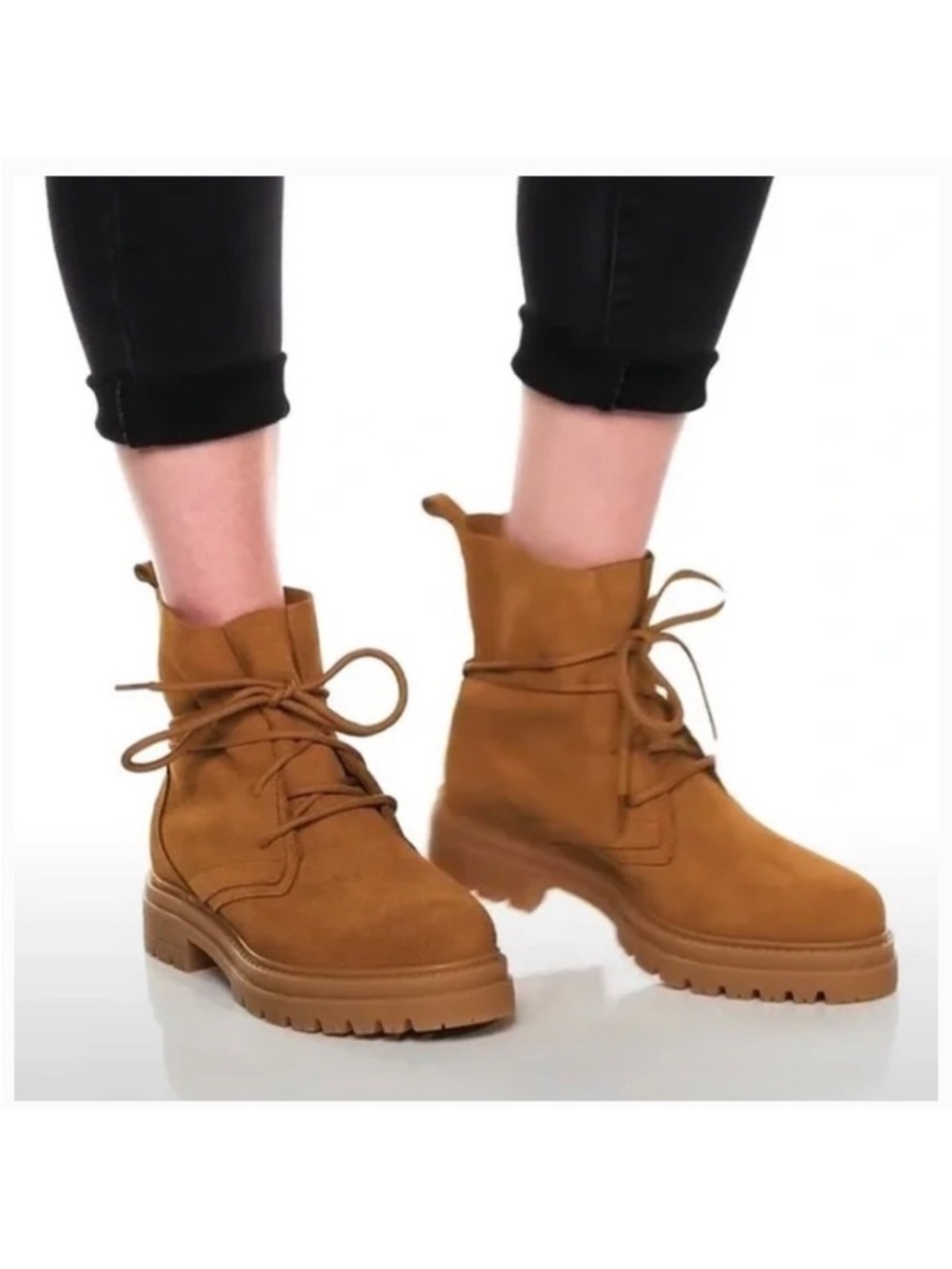 Steve Madden Lace Up Tahoe Boots Sz 8M In Tan Suede‎